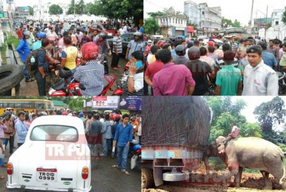 Riot for Fuel ! Chaos hits capital city : Tripura’s fuel crisis goes critical in Manik Sarkar’s ‘Golden Tripura’, sufferers blocked roads, stopped Govt. vehicles, revolt spreading : Agitated masses met Governor, situation out of control Riot for Fuel ! Chaos hits capital city : Tripura’s fuel crisis goes critical in Manik Sarkar’s ‘Golden Tripura’, sufferers blocked roads, stopped Govt. vehicles, revolt spreading : Agitated masses met Governor, situation out of control